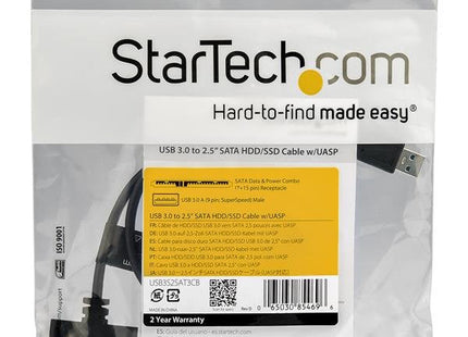EAN 0065030854696 - StarTech.com USB3S2SAT3CB base para portátil y replicador de puertos Negro imagen 5
