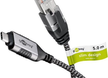 Goobay Ethernet-Adaptador Cable Usb-C 3.2 Gen2 > Rj-45, Slim 74405