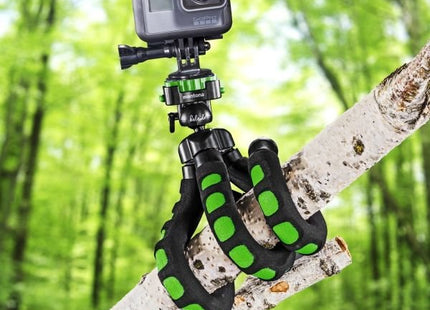 Mantona 21401 Tripode Smartphone/Cámara Digital 3 Pata(S) Negro, Verde