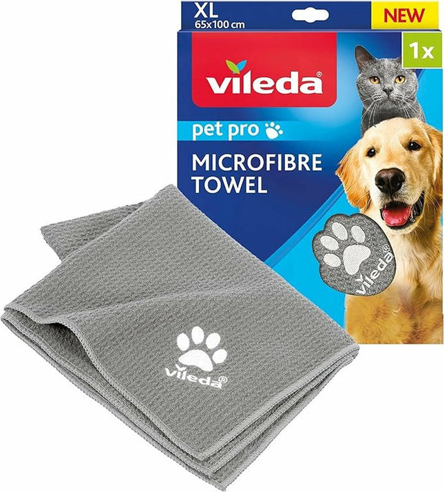 Vileda Pet Pro Paño De Microfibra Xl (Gris, Talla Xl, 65 X 100 Cm)