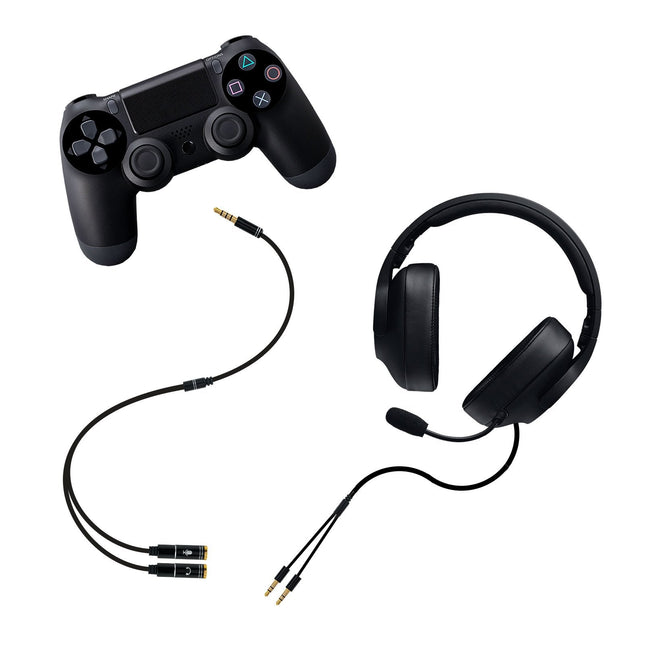 Nanocable Cable Adaptador Audio Jack 3.5mm Macho 4 Pines A 2x Jack 3.5mm Hembra 3 Pines 0.30m - Negro