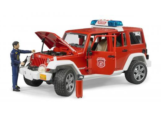Bruder Jeep Wrangler Unlimitedrubicon Bomberos Con Muñeco 02528