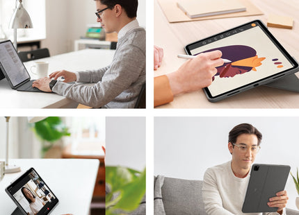 Logitech Combo Touch Caja De Teclado Y Folio Con Panel Táctil Luz Trasera Apple Smart Connector Qwertz Suizo Gris Oxford Para Apple Ipad Pro De 12 9" (5ª Generación)