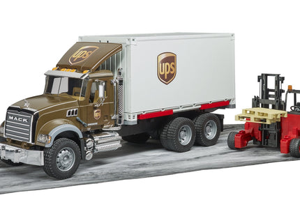 Bruder Camion Mack De Reparto Ups Con Carretilla Elevadora 02828