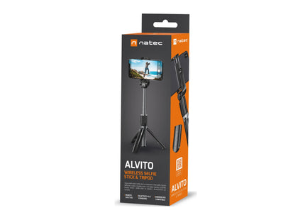 Palo Selfie Natec Alvito Bt 4.0 Inalambrico Tripode Negro