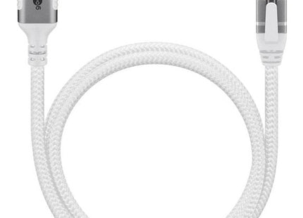Cable Ethernet Goobay Usb-C 3.2 Gen2 Macho > Rj-45 Macho, Adaptador Lan Blanco, 10 Metros, Cubierta Textil Trenzada 74180