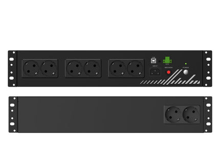 Unidad De Distribución Para Alimentación Phasak Compact 800 Va 9a 8x Schuko Formato Rack 2u