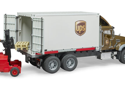 Bruder Camion Mack De Reparto Ups Con Carretilla Elevadora 02828