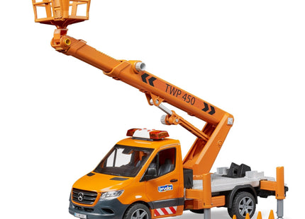 Bruder Mercedes Benz Sprinter Plataforma De Trabajo, Modelo De Vehículo (Incl. Módulo De Luz + Sonido)