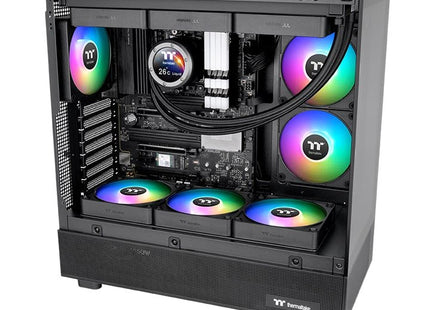 Ventilador  Pc Thermaltake Ct120 Ex Reverse Argb Sync Pc Cooling Fan, Negro, Paquete De 3 Cl-F192-Pl12sw-A