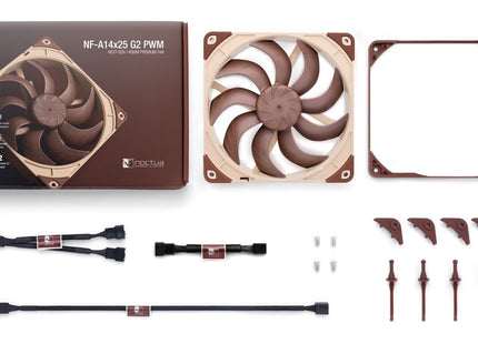 EAN 9010018100617 - Noctua NF-A14X25 G2 PWM sistema de refrigeración para ordenador Carcasa del ordenador Ventilador 14 cm Be imagen 5