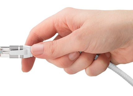 Cable Ethernet Goobay Usb-C 3.2 Gen2 Macho > Rj-45 Macho, Adaptador Lan Blanco, 5 Metros, Cubierta Textil Trenzada 74178