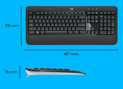 EAN 5099206077461 - Logitech 920-008685 teclado Ratón incluido Universal USB QWERTY Internacional de EE.UU. Negro, Blancoimagen 7)