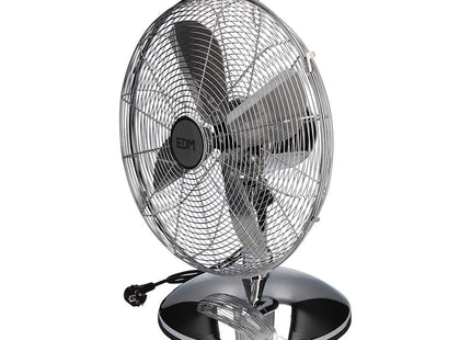 Ventilador De Sobremesa Cromado 60w  Ø Aspas 40 Cm Edm