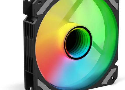 Ventilador Pc Sharkoon Shark Mirror Rgb Pwm De Caja Negro, 120 Mm 4044951042449