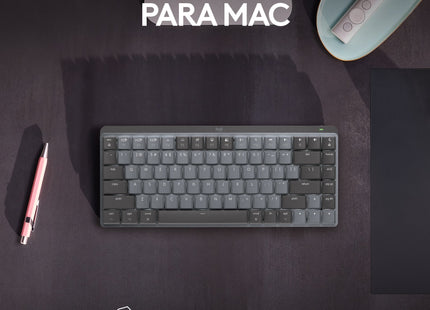 Logitech Mx Mini Mechanical For Mac Teclado Bluetooth Qwerty Internacional De Ee.Uu. Grafito, Gris