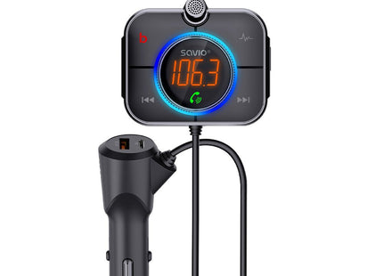 EAN 5901986047810 - Savio TR-14 Transmiter FM z Bluetooth i ładowarką PD 87,6 - 107,9 MHz Bluetooth/USB Negro imagen 2