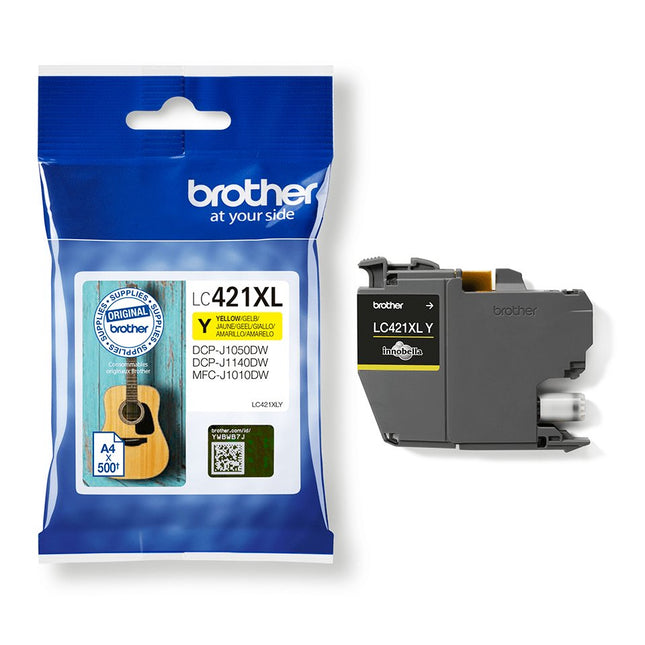 Tinta Original Brother Lc-421xly Lc421xly Alta Capacidad  Amarillo