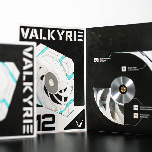 Ventilador  Valkyrie X12r Argb 120, De Caja Blanco Vk-Fanx12rw