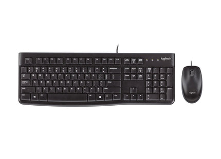 Teclado Inglés + Ratón Logitech Mk120 Usb Qwerty Negro
