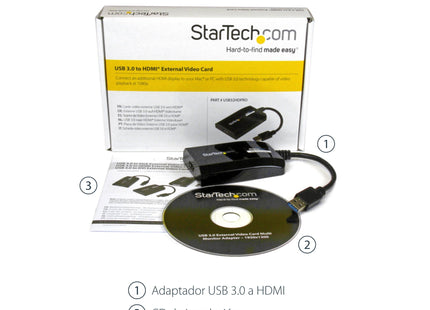 EAN 0065030857505 - StarTech.com USB32HDPRO Adaptador gráfico USB 1920 x 1200 Pixeles Negro imagen 11