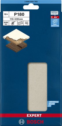 Bosch Hoja De Lija De Malla Expert M480 115 X 230 Mm, Grano 180 2608900765