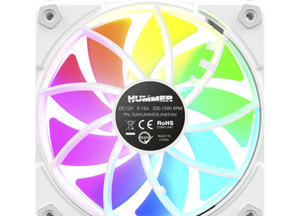 Nox Ventilador Hummer Easylink Argb Blanco Único