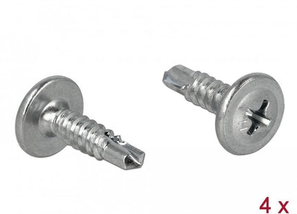 Delock Carril Din De Acero Inoxidable Con Tope Para Montaje En Pared