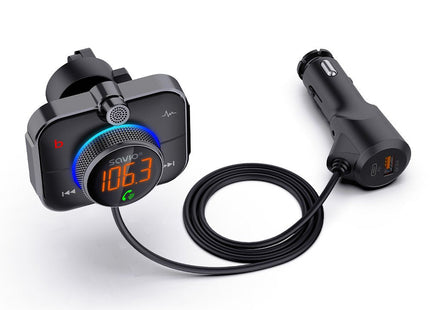 EAN 5901986047810 - Savio TR-14 Transmiter FM z Bluetooth i ładowarką PD 87,6 - 107,9 MHz Bluetooth/USB Negro imagen 5