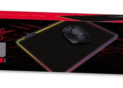 Omega Varr Alfombrilla Raton Pro-Gaming Luz Led Negra