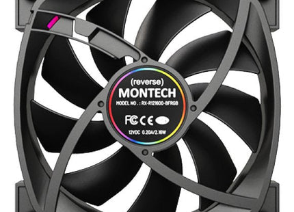 Ventilador Pc Montech Rx120 Pwm 120x120x25 Negro, 120 Mm Rx120 Pwm Black