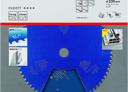 Hoja De Sierra Circular Bosch Professional Expert Para Aluminio, Ø 235 Mm, Diámetro 80z 30 Mm, Para Sierras Circulares Portátiles 2608644107