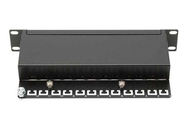 Patch Panel Digitus Cat5e 12port 1u Blindado, Negro, 10 ''