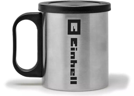 Taza De Café Einhell Para Cafetera Inalámbrica Te-Cf 18 Li-Solo (Acero Inoxidable/Negro, 240 Ml, Incluye Tapa)
