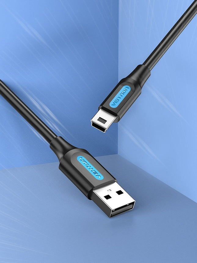 Cable Usb 2.0 Vention Combi Usb Macho Miniusb Macho 3m Negro