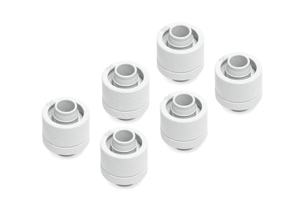 Alphacool Eiszapfen 16/10mm Boquilla De Rosca G1/4 - Sixpack Blanco, Conexión Blanca, Para Mangueras Blandas (Pvc, Silicona, Neopreno) 17625