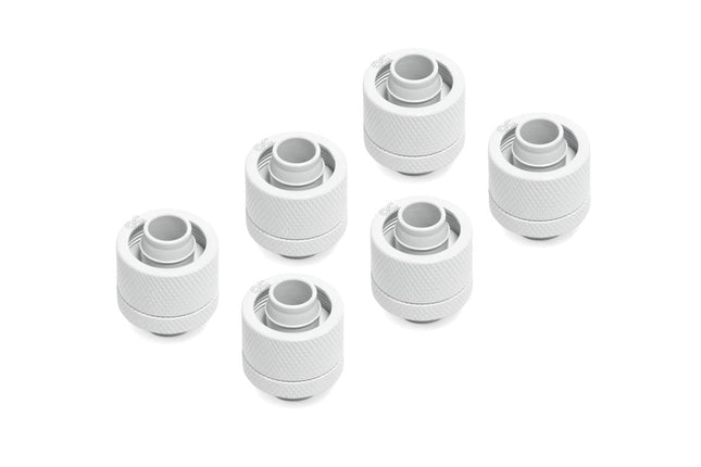 Alphacool Eiszapfen 16/10mm Boquilla De Rosca G1/4 - Sixpack Blanco, Conexión Blanca, Para Mangueras Blandas (Pvc, Silicona, Neopreno) 17625
