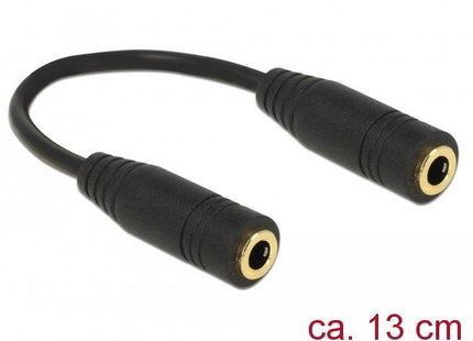 Delock Adaptador De Audio Estéreo Con Conector De 3,5 Mm Hembra 4 Pines  13 Cm
