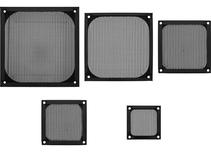 Filtro De Aluminio Inline Fan Grill 92x92mm Negro