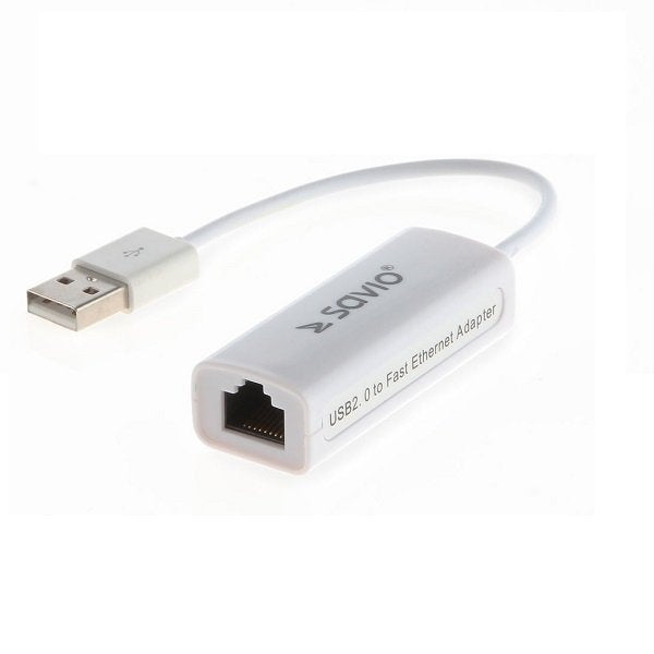 Savio Cl-24 Adaptador Usb Rj-45 Blanco