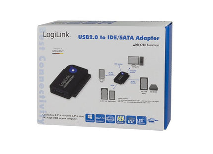 Logilink Adaptador Usb 2.0 A Ide Y Sata Con Alimentacion Negro Au0006c