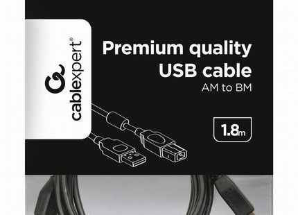 EAN 8716309052160 - Gembird 1.8m USB 2.0 A/B M cable USB 1,8 m USB A USB B Negro imagen 3