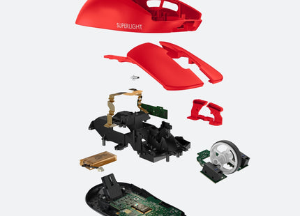 Mouse Logitech G Pro Superlight Wl Rojo