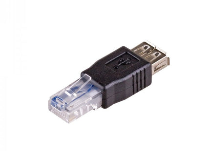 Akyga Ak-Ad-27 Adaptador De Cable Rj45 Usb 2.0 Type A Negro  (Usb 2.0 F - Rj45 M