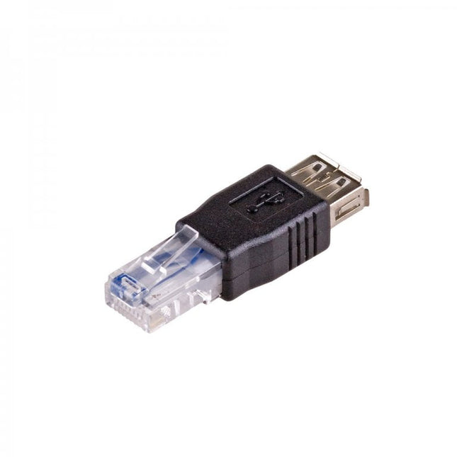 Akyga Ak-Ad-27 Adaptador De Cable Rj45 Usb 2.0 Type A Negro  (Usb 2.0 F - Rj45 M