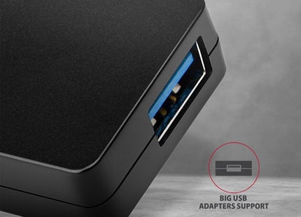 EAN 8595247904362 - Axagon HUE-G1A hub de interfaz USB 3.2 Gen 1 (3.1 Gen 1) Type-A 5000 Mbit/s Negro imagen 3