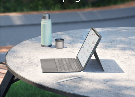 Logitech Combo Touch Caja De Teclado Y Folio Con Panel Táctil Luz Trasera Apple Smart Connector Qwerty Español Gris Oxford