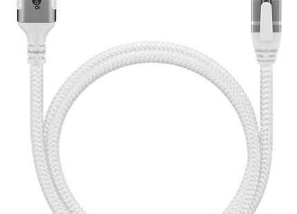 Cable Ethernet Goobay Usb-C 3.2 Gen2 Macho > Rj-45 Macho, Adaptador Lan Blanco, 5 Metros, Cubierta Textil Trenzada 74178