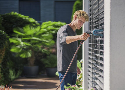 Gardena Cepillo Para Persianas Cleansystem, Cepillo De Lavado Gris/Turquesa, Cabezal Giratorio 90° Por Ambos Lados 18850-20