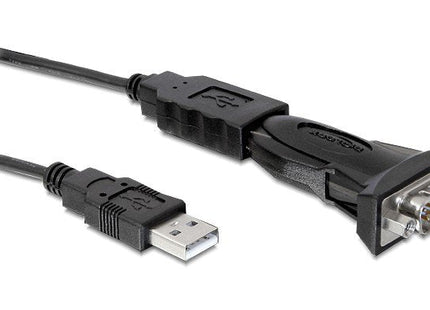 Delock Adaptador Usb 2.0 A Serie Db9 M/M Negro 61460
